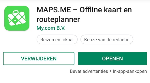 Maps.me app for the camino