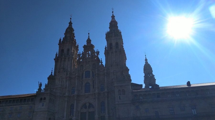 Santiago church in the sun